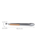 relaxdays Grillzange in Silber/ Natur - 38 cm
