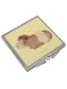 Mr. & Mrs. Panda Handtaschenspiegel quadratisch Meerschweinchen ... in Gelb Pastell