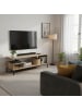 relaxdays TV-Lowboard in Natur/ Schwarz - (B)106 x (H)40 x (T)39,5 cm