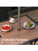 COSTWAY Gartentisch 85x85x74cm Holzoptik in Braun