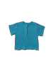 Little Green Radicals Kurzärmeliges Henley-Top in Blau mit lockerer Passform