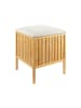 relaxdays Wäschekorb in Natur/ Creme - (B)39 x (H)52 x (T)39 cm