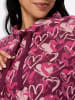 Sieh an! Stehkragen-Shirt in malve-fuchsia-bedruckt