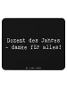 Mr. & Mrs. Panda Mouse Pad Spruch Dozent des Jahres mit Spruch in Schwarz