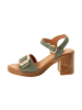 Tamaris Leder-Sandalen mit Absatz Grün