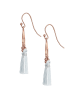 Elli Ohrringe 925 Sterling Silber Boho, Tassel in Grau