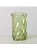 Boltze Glasvase mit Glanzeffekt, CURVO in Grün, Ø 17,5 x (H) 20,3 cm