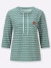 Sieh an! 3/4-Arm-Shirt in kalkmint-jade-bedruckt