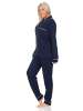 NORMANN Langarm Schlafanzug Pyjama Klassische Optik - 87004 in marine