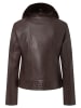 More & More edle, geschmeidige Lederjacke in espresso brown