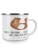 Mr. & Mrs. Panda Kaffeepott Freie Trauung Jawort mit Spruch in Weiß
