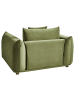 Beliani Sessel LUVOS in Grün/Braun - (W) 120 x (H) 74 x (L) 108 cm