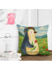 Mr. & Mrs. Panda Kuschelkissen 40x40 Pinguin Blumen Design ohne ... in Weiß
