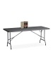 relaxdays Gartentisch in Grau - (B)180 x (H)73 x (T)74 cm