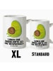 Mr. & Mrs. Panda Tasse Avocado Pfeifen mit Spruch in Weiß