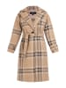 faina Damen Mantel in Beige Karriert