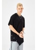 Ossy Homer T-Shirt Oversize Fit mit 320gsm Baumwolle in Schwarz