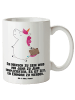 Mr. & Mrs. Panda Kaffeebecher Einhorn Koffer mit Spruch in Weiß