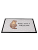 Mr. & Mrs. Panda Gummimatte Otter Muschel mit Spruch in Grau Pastell