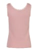 More & More Rippentop mit Spitzenkante in dusty rose