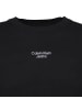 Calvin Klein Sweatshirt Jeans Stacked Logo Crew Neck in schwarz