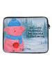 Mr. & Mrs. Panda Laptop Sleeve Schwein Glühwein Design mit Spruch in Weiß