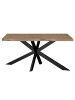 58 aufm Kessel ESSTISCH Elgin 2 175x80x100 Metall+Holzwerkstoff Schwarz/Viking Oak