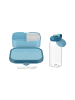 Mepal 2er Set Lunchset (Flasche mit Klappdeckel) Campus 600 ml + 750 ml in Cool Blue