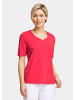 GOLDNER T-Shirt Halbarm Basic-Shirt aus Baumwolle in rot