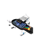 Wisam® Winkel USB Lightning Schnell-Ladekabel LED, 0.5m (Schwarz)