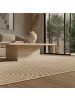 KADIMA DESIGN Flachgewebeteppich Jute-Optik Natur Bordüre Waschbar