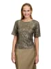 Vera Mont Pailletten-Bluse mit Flügelärmeln in Turf