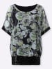 creation L Druck-Bluse in schwarz-lindgrün-bedruckt