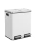 SONGMICS Mülleimer Pary in Weiß - (B)31.5 x (H)44.5 x (T)41 cm - 2 x 15 L
