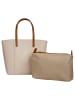 Samantha Look Handtasche echt Leder in beige