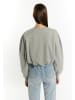 myMo Sweatshirt Cropped in Grau Melange