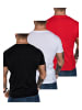 Amaci&Sons 3er-Pack T-Shirts 3. LANCASTER in (Rot + Weiß + Schwarz)