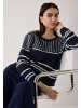 More & More leichter Ajour-Pullover,Streifenmix in structure stripe