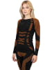 normani 2 x Thermooberteil Langarm Shirt Skiunterwäsche für Damen in Orange/Schwarz
