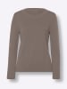 Sieh an! Langarm-Pullover in taupe