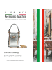 Florence Leder Umhängetasche Florence Tasche silber metallic ca. 13cm