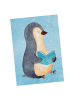 Mr. & Mrs. Panda Wanddeko Pinguin Buch ohne Spruch in Eisblau