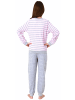 NORMANN Frottee Pyjama langarm Bündchen Schlafanzug Herz - 55944 in rosa