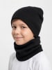 TupTam Unisex Kinder Beanie Mütze Schlauchschal Set in schwarz Modell 1