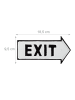 relaxdays 3 x Exit Schild in Weiß/schwarz