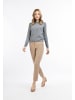DreiMaster Damen Strick Pullover in DUNKELGRAU MELANGE