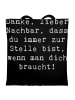 Mr. & Mrs. Panda Tragetasche Danke Nachbar mit Spruch in Schwarz