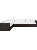 Beliani 7-tlg Lounge Set XXL in Braun/Weiß
