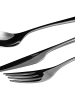 Beliani 30-set Besteck Set FARFALLE in Schwarz