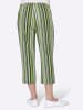 WITT WEIDEN Capri-Hose in grün-gestreift